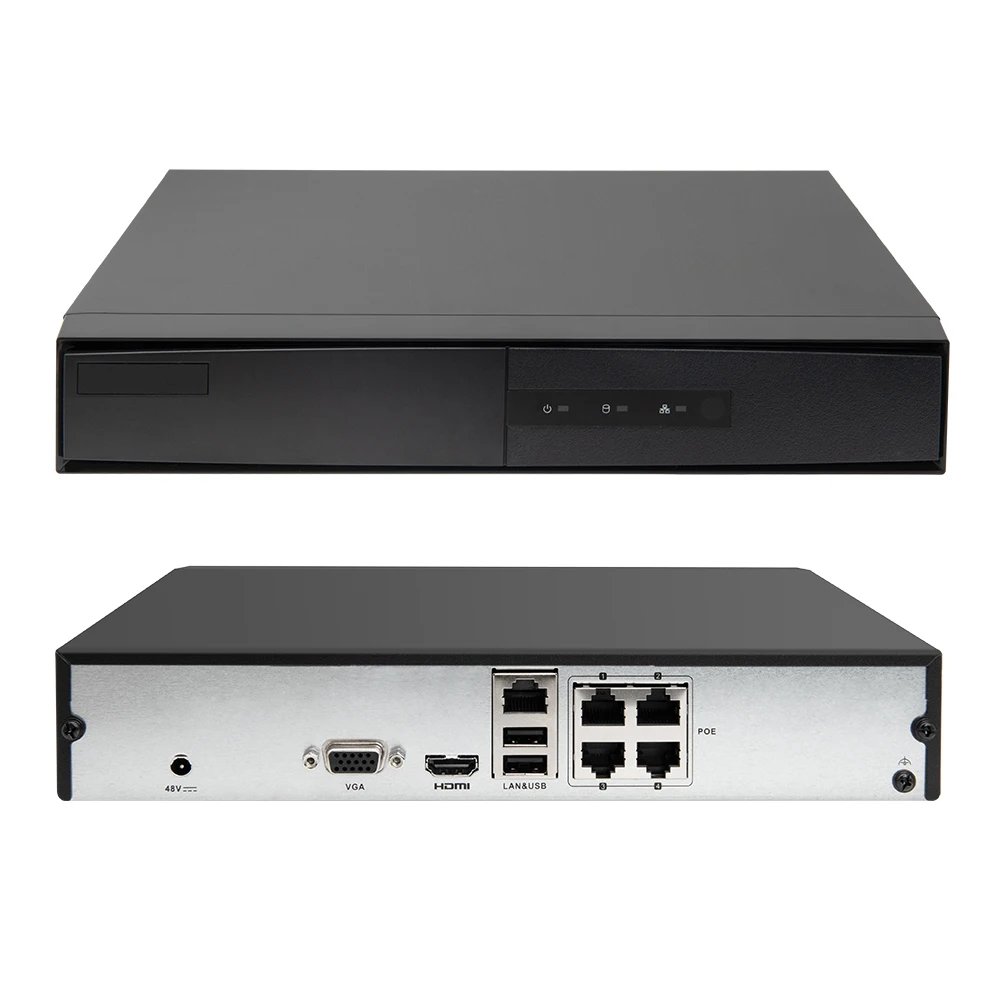 Verkauf Hikvision Original NVR DS-7104NI-Q1/4 P/M 4CH POE NVR 6MP Ansicht 4MP Rekord H.265 + SATA Für POE IPC Sicherheit Netzwerk Video Recorder