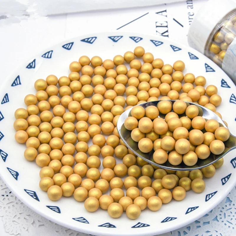 Золотая выпечка съедобный Золотой сахар жемчужный порошок 85 г 1/2 5/4/7/10/12/14 мм| |