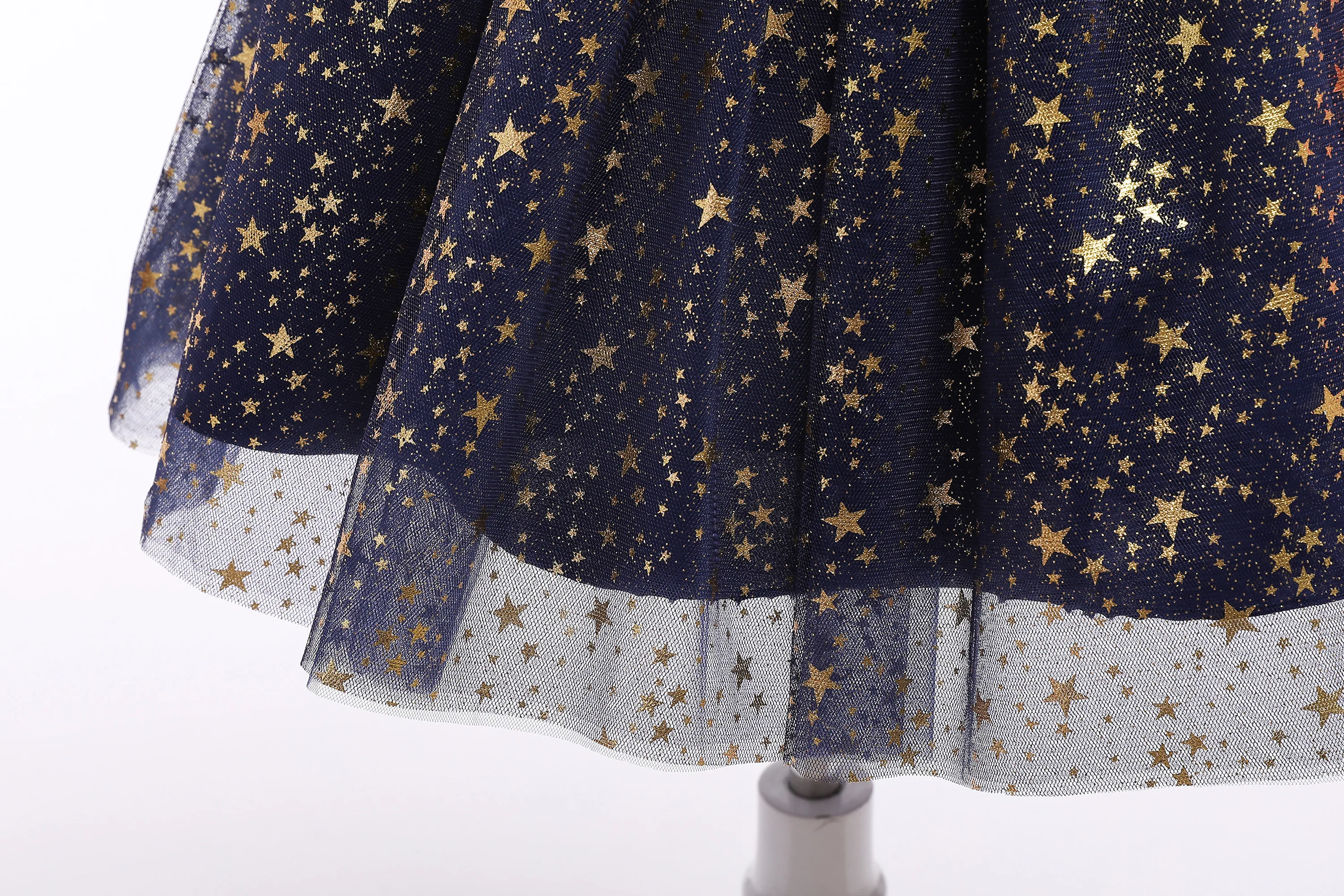 

1-5 Years Kid Girls Dress Mesh Star Sequins Princess Wedding Tutu Vestidos Children Bridemaid Ceremony Gown ForToddler Girls