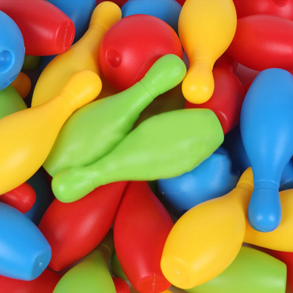 Набор игрушек для боулинга детей и родителей цветные Смешные Гладкие Спортивные