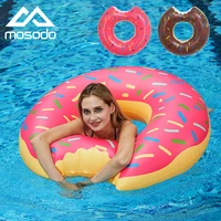 mosodo inflatable swim rings donut pools floats adult kids pvc swimming tubes swimming mattress seat circle beach accessories