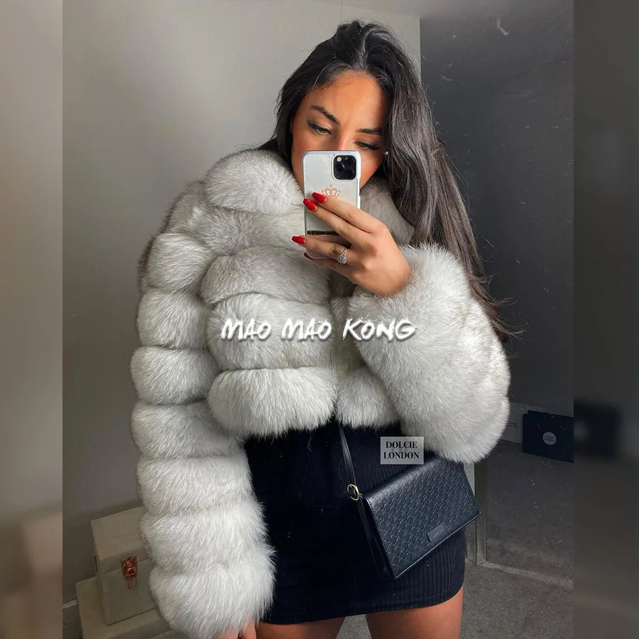 Maomaokong 2022 super hot winter women's fur coat real fox fur jacket natural racoon Female clothing vest