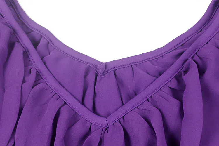 Новая мода v образный вырез шифон рукав летучая мышь прошитая Женская Футболка