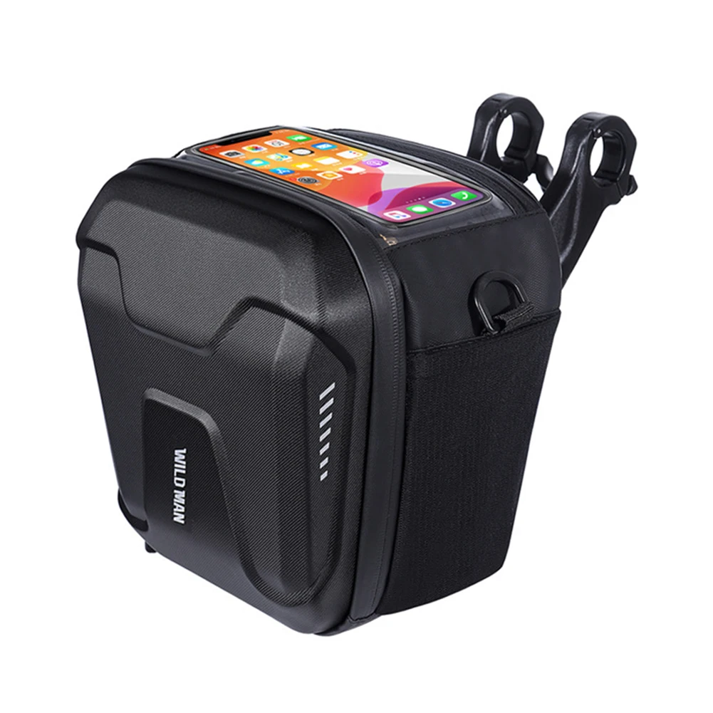 

MTB Mountain Road Bike Front Bag Waterproof 3L Capacity Handlebar Bag with Rain Cover Portable Multi-purpose Bike Accessories