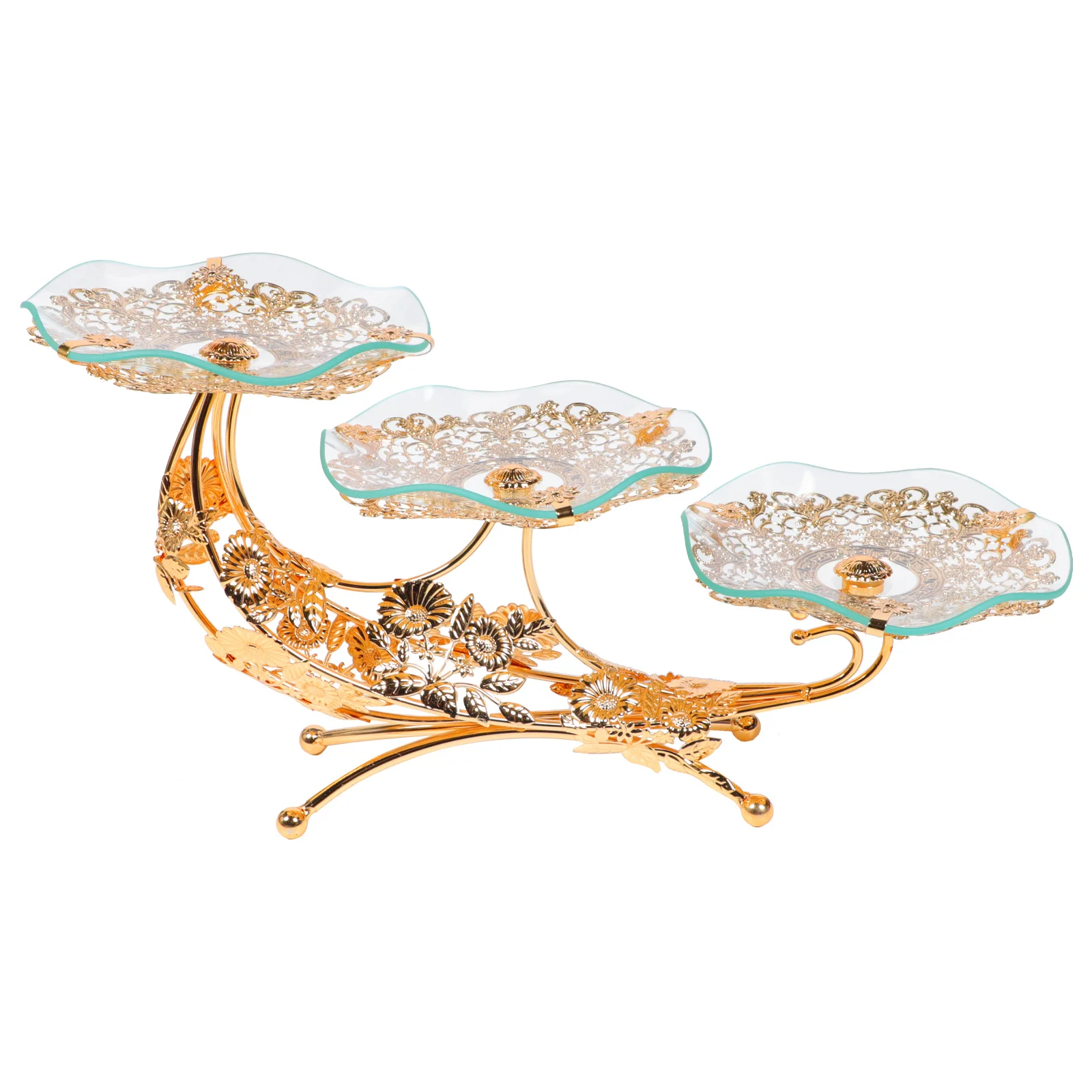 

1pc Unique Fine Good Durable Food Plate Fruit Plate Storage Plate Glass Fruit Holder