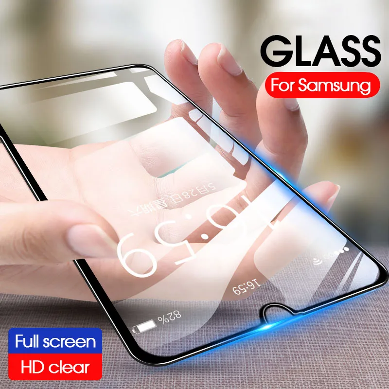 Закаленное цветное стекло с полным покрытием для Samsung Galaxy A9S A6 A8 J4 J6 Plus 2018 A9 A7 a750