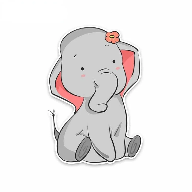 

Car Sticker Fashion Animal Elephant PVC Car Sticker Decal Colored 13.2CM*9CM