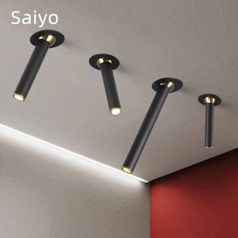 

Saiyo Led spotlights Recessed Adjustable Aluminum COB Downlight 7W Living room/Aisle/Bar/Bedroom Ceiling lamp