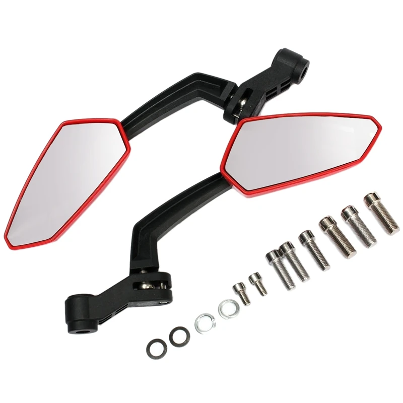 Universal Motorcycle Rearview Mirror with M8 M10 Clockwise and Counterclockwise Threaded Bolts ATV Moped Scooter Cruiser Roller |