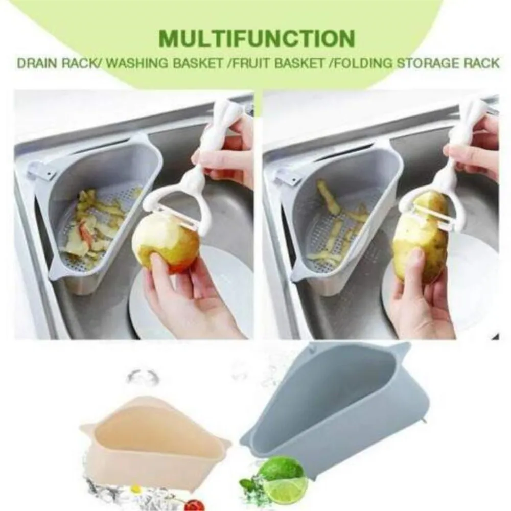 1 шт. сушилка для раковины бытовая кухонная стойка овощей треугольная подвесная