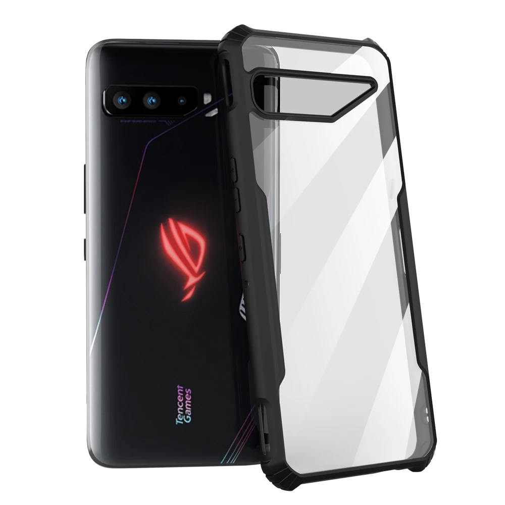 

Чехол SHACKE Armour для ASUS ROG Phone 3, рамка из ТПУ с прозрачным задним воздушным триггером, совместим с удивительной защитой от падения