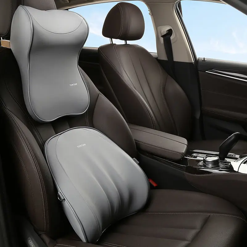 

Car Headrest Neck Pillow Seat Back Support Memory Foam Pillows Lumbar Cushion Slow Rebound Headrest For Car Interior Accessories