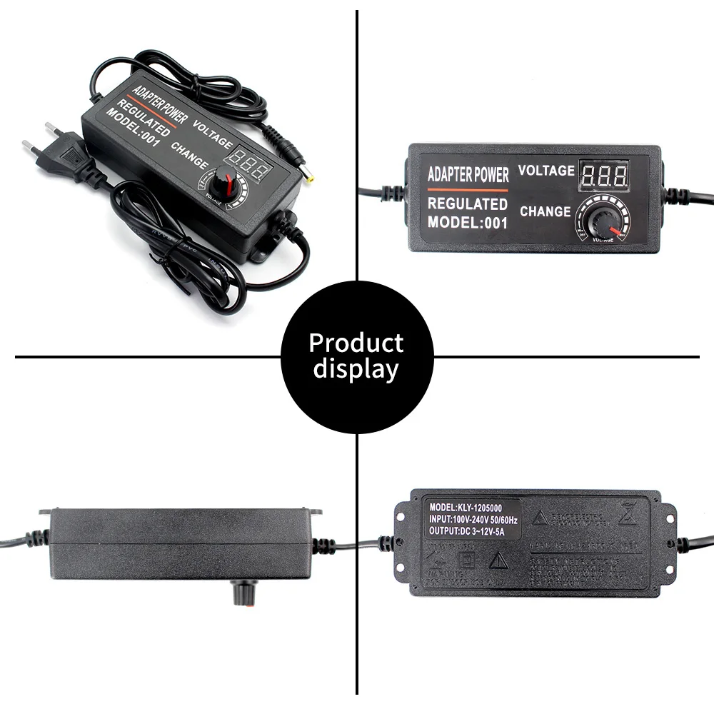 Switching Power Supply Adjustable AC 220V 110V TO DC 3V 5V 9V 12V 24V 36V 1A 2A 3A LED Adapter With 8 Connect Plug Female | Обустройство