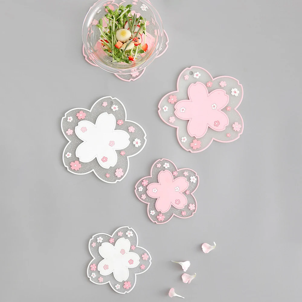 Теплоизоляционный Настольный коврик Cherry Blossom нескользящая чашка для чая молока