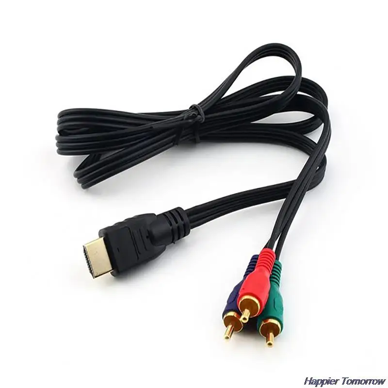 

HDMI-compatibale to 3 RCA Video Component Connection Cable Convert Hub Cord Line