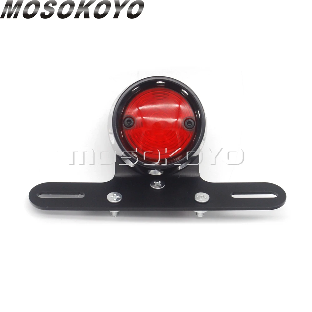 Светодиодные задние фонари мотоцикла для Harley Chopper Bobber Cafe Racer Мотоцикл тормозной стоп-сигнал заднего света с держателем.