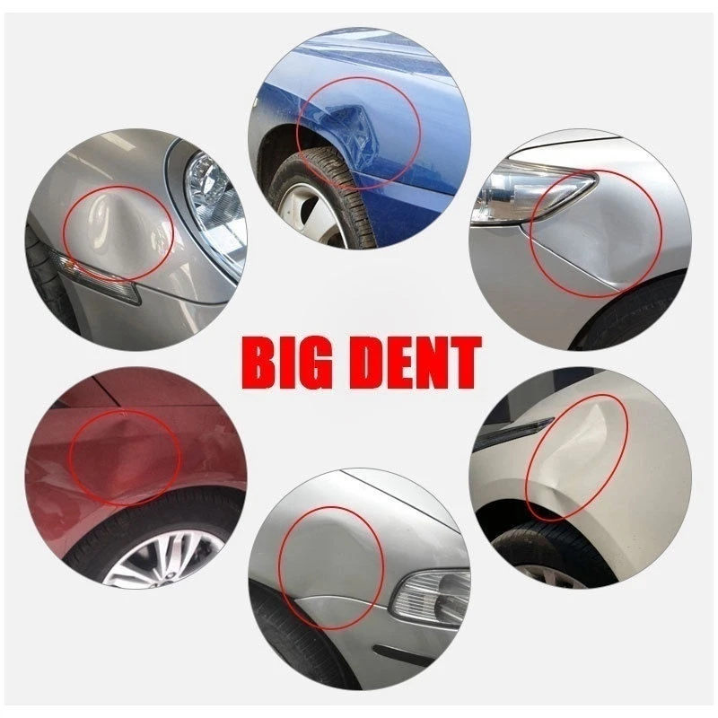barato 96 Pçs Usb Led Carro Dent Verificação Placa Ue Plug Cola-pistola Paintless Dent Ferramenta De Reparo Kit De Ferramentas De Remoção De Dente Plugue Da Ue