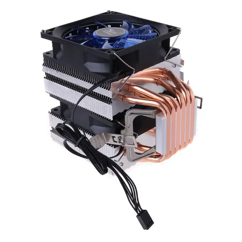 

4PIN CPU Cooler 115X 1366 2011 6Heatpipe Dual-tower Cooling Fan for amd 775/1150 32CB