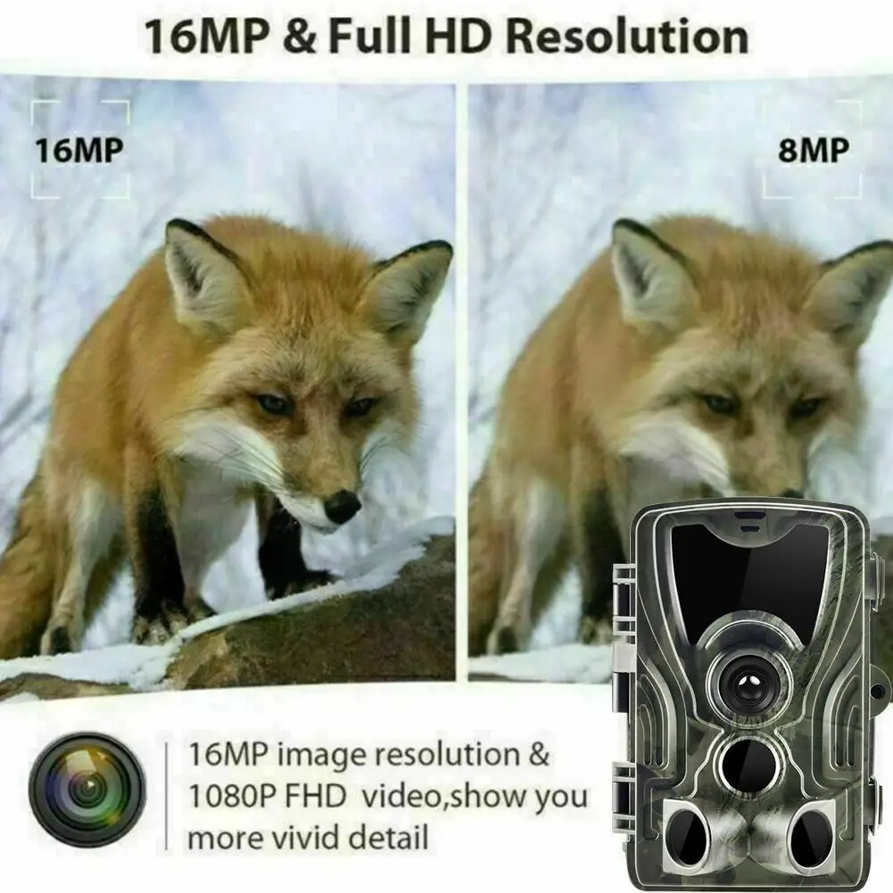 

HC801A Outdoor HD Waterproof Camera 16MP 1080P Infrared Hunting Wild Night Security Vision Animal Camera Surveillanc Q1S1