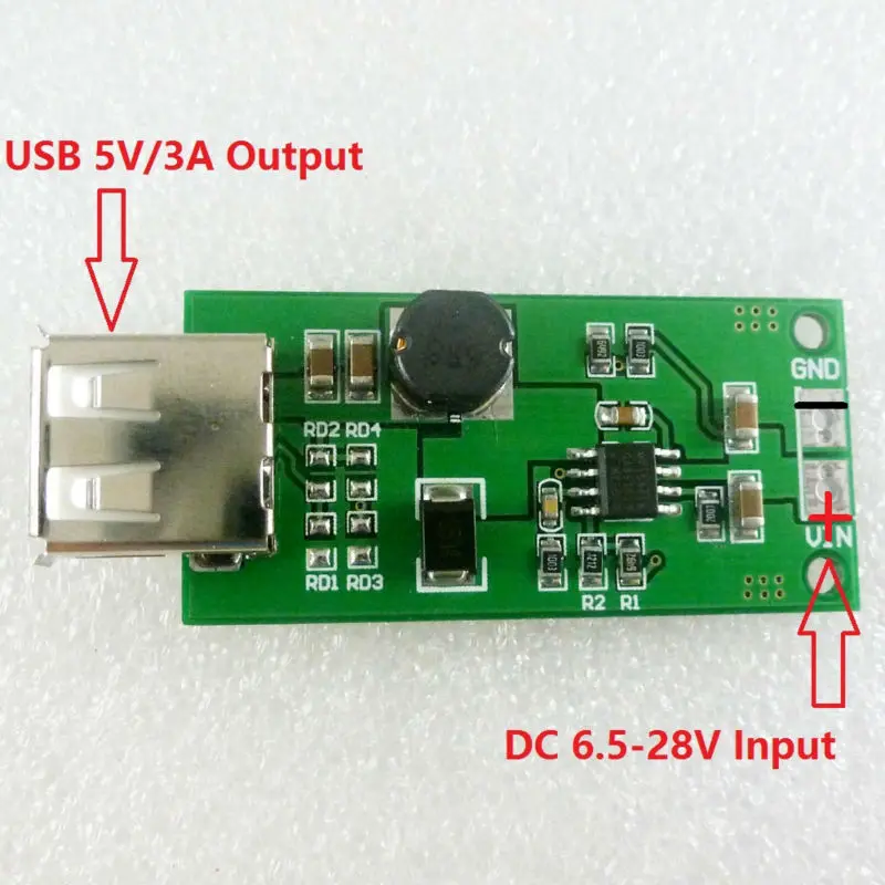 

3A DC/DC Converters 9V 12V 15V 18V 24V to 5V Step-Down Buck Voltage regulator module for Car vehicle phone USB Charger