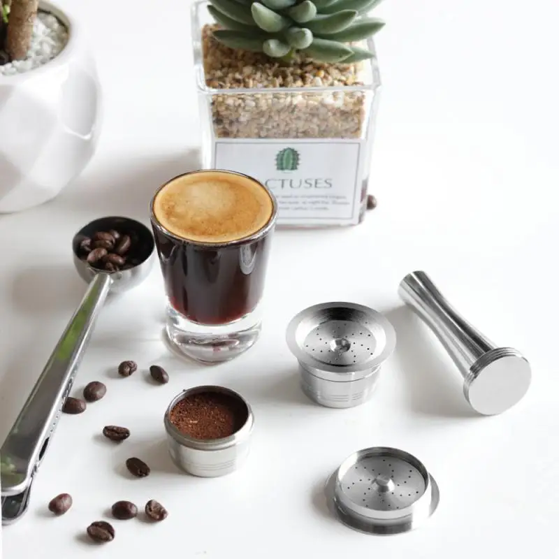 

Compatible K-fee Capsule Coffee Machine Stainless Steel Coffee Shell Reusable Multiple Use Coffee Capsule Filter Kitchen Tools