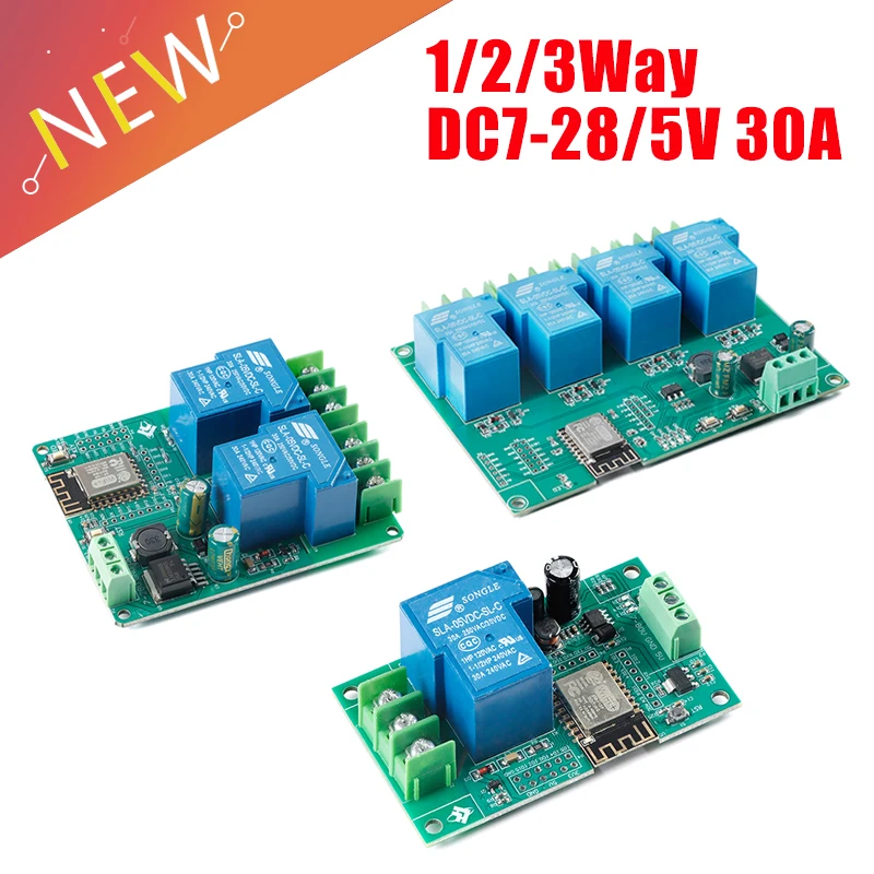 ESP8266 WIFI 1/2/4 канальный релейный модуль умная плата для разработки постоянный ток 5