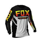 Джерси для мотокросса, горнолыжные Джерси, MX Велоспорт, горный Mtb hptrem Fox, Велоспорт, Байк, Майо, Мужская быстросохнущая футболка