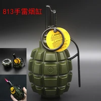 torch lighter grenade style model windproof gas lighter with ashtray tabletop decorative cigarette accessories lighter airless