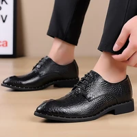 men oxfords leather shoes british black shoes handmade comfortable formal dress men flats lace up plus size 38 48