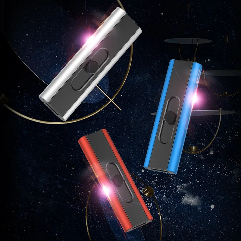 Creative Small Rechargeable USB Windproof Flameless Electric Electronic Charging Cigarette Lighter Smokeless Super Lighters Man