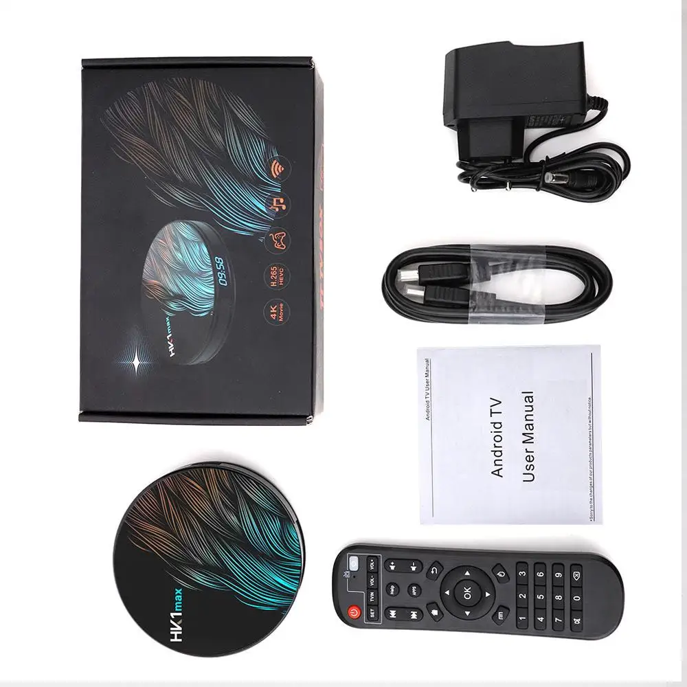 HK1 Max Smart tv Box Android 9,0 4 Гб 64 Гб Четырехъядерный 4K 5,8G Wifi Google голосовой помощник Netflix Youtube ip tv медиаплеер PK H96