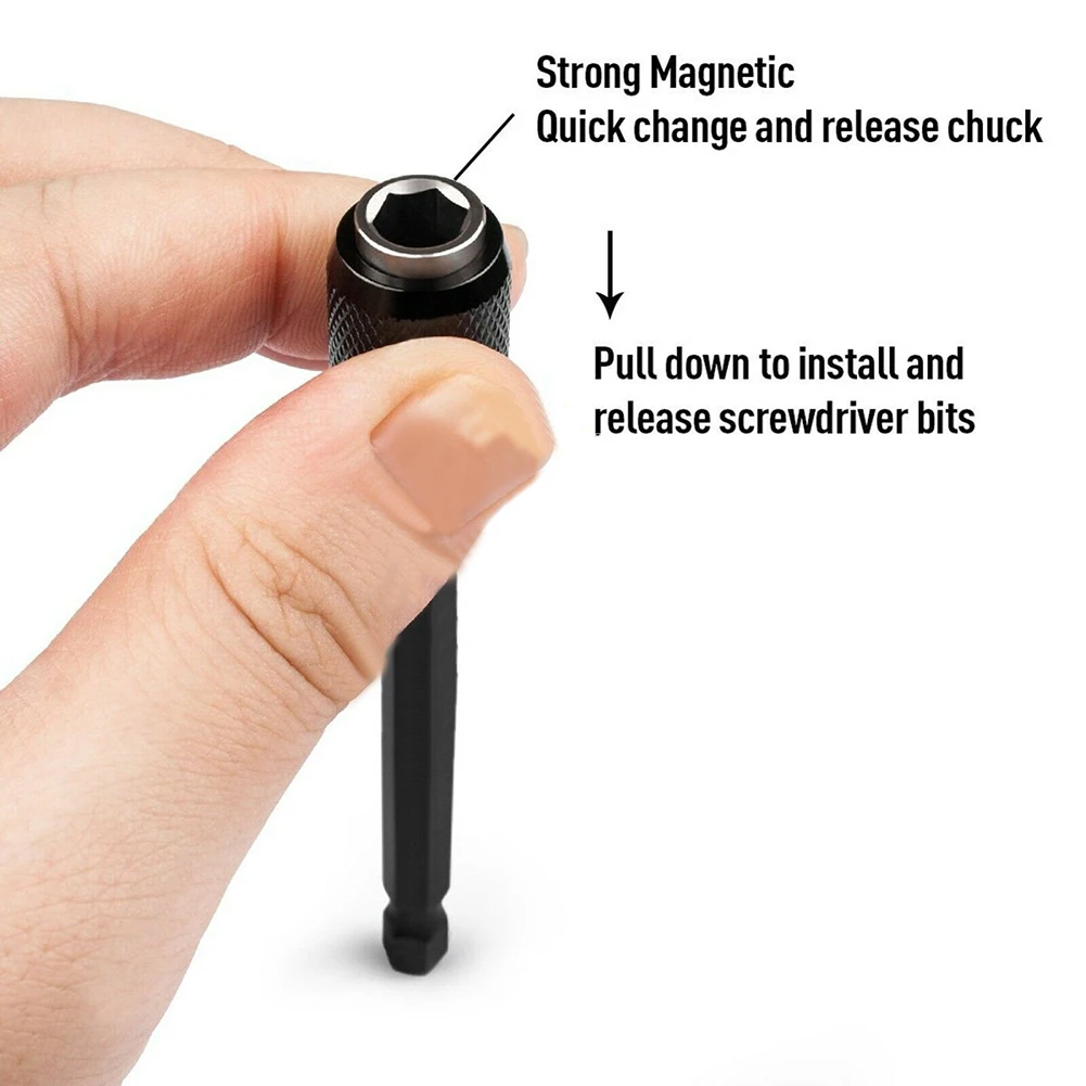 

3pcs Magnetic Screwdriver Extension Quick Release 1/4 Hex Shank Holder Drill Bit Screwdriver Bit Holder Extension Bar