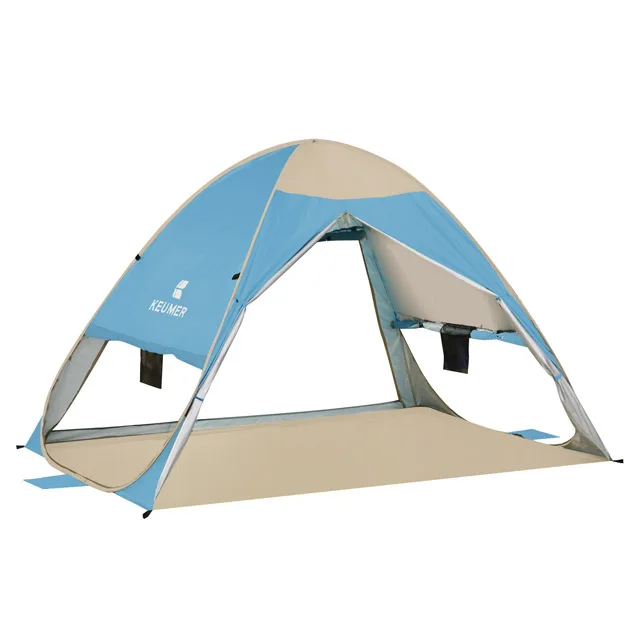

KEUMER 2-3 people automatic pop-up tent windproof sunscreen beach leisure tent family outdoor party tent breathable lightweight