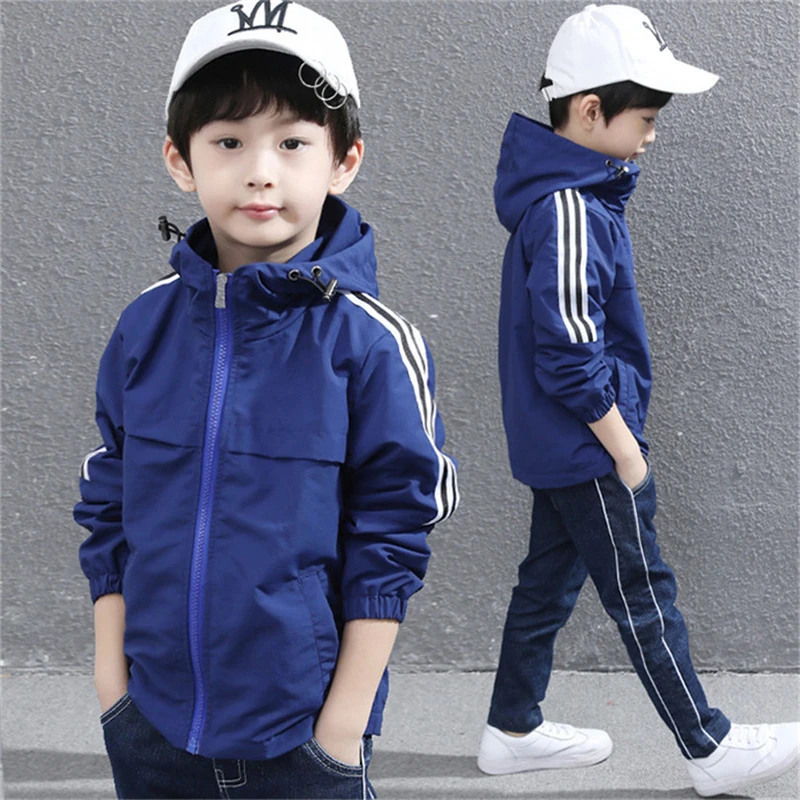 FOENREA Boys Clothes Spring Jacket For Wndbreaker Children Hooded Coat Kids Warm Teenage Autumn Waterproof Coats | Детская одежда и