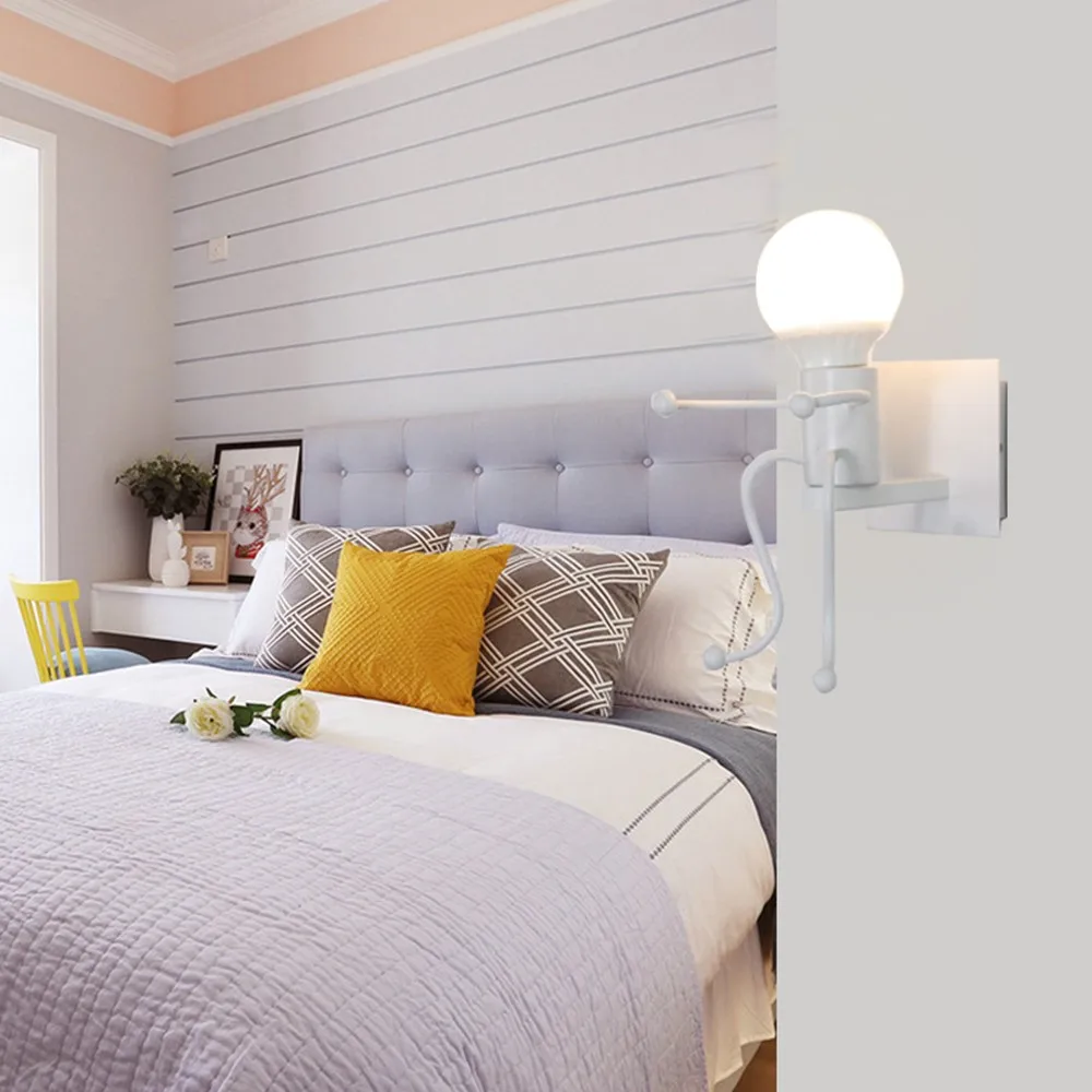 

Wall Lamp E27 Light Source Retro Iron Creative Decor Wall Sconce for Bar Bedroom Restaurant Children Room Children Room Stair