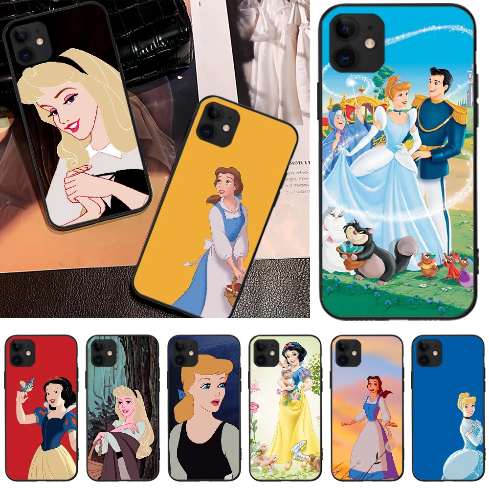 BaweiTE Белоснежка чехол черный мягкий для телефона iPhone 5C 6 6S 7 8 plus X XS XR MAX 11 pro Pro Max|Чехлы-накладки| |