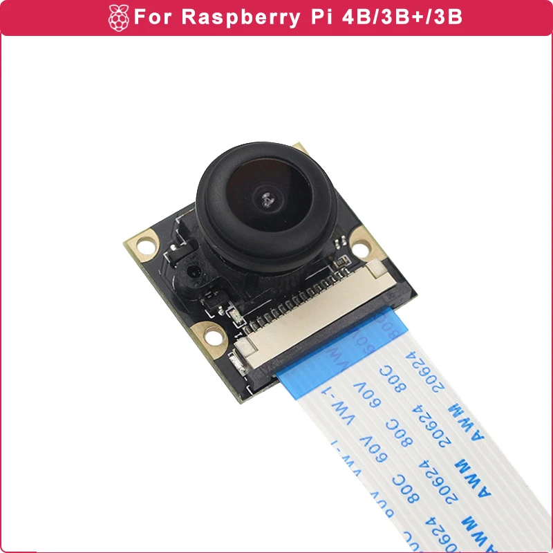 Raspberry Pi 4 Модуль камеры ночного видения 5 Мп рыбий глаз 130 градусов регулировка