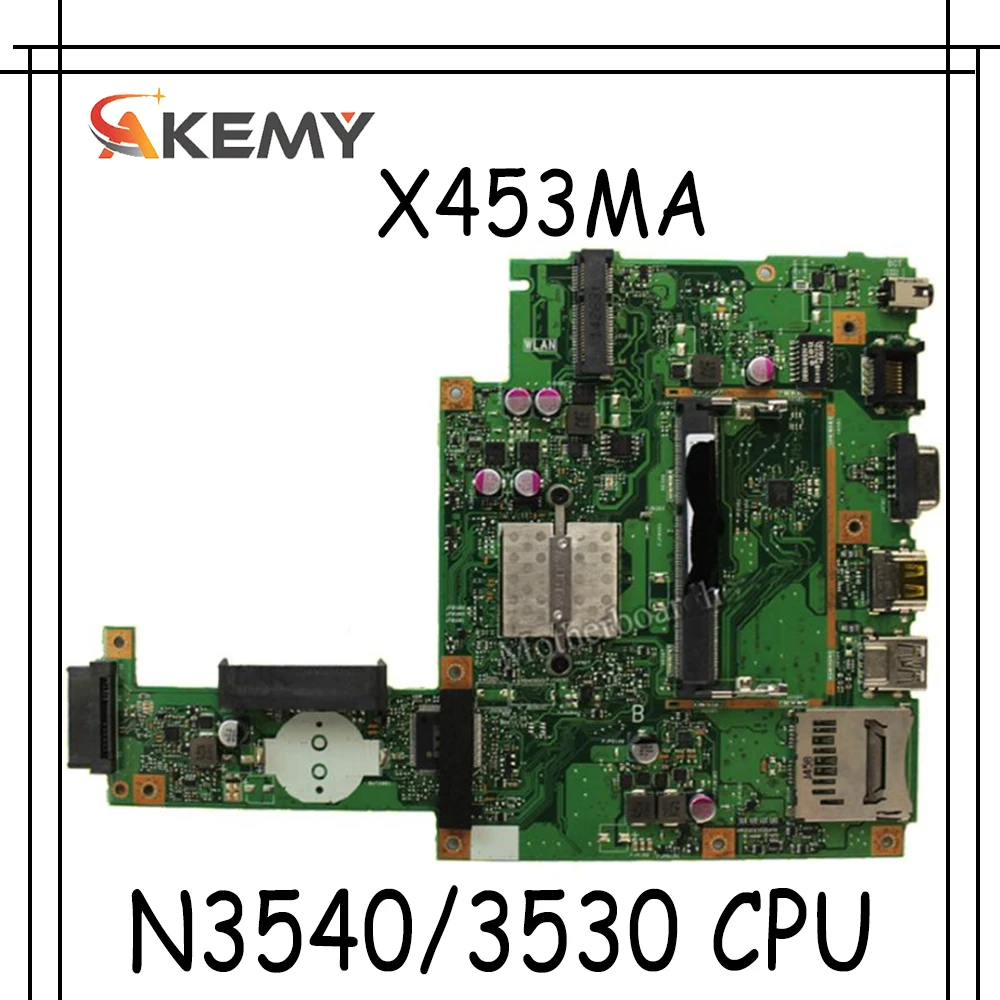 Akemy для Asus X453MA X403M F453M материнская плата ноутбука N3540/3530 CPU 4 ядра тест