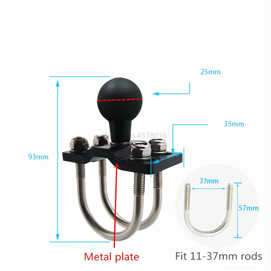 Двойной U-образный кронштейн из нержавеющей стали для Руля Мотоцикла держатель 1