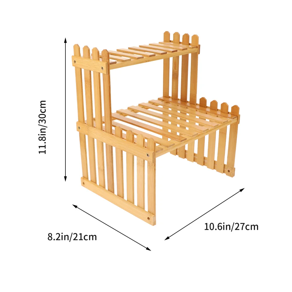 

1pc Flowerpot Stand Wooden Garden Rack Gardening Shelf Planter Stand Holder