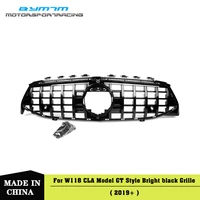 gt style black grille front bumper car accessories for benz cla200 220d class w118