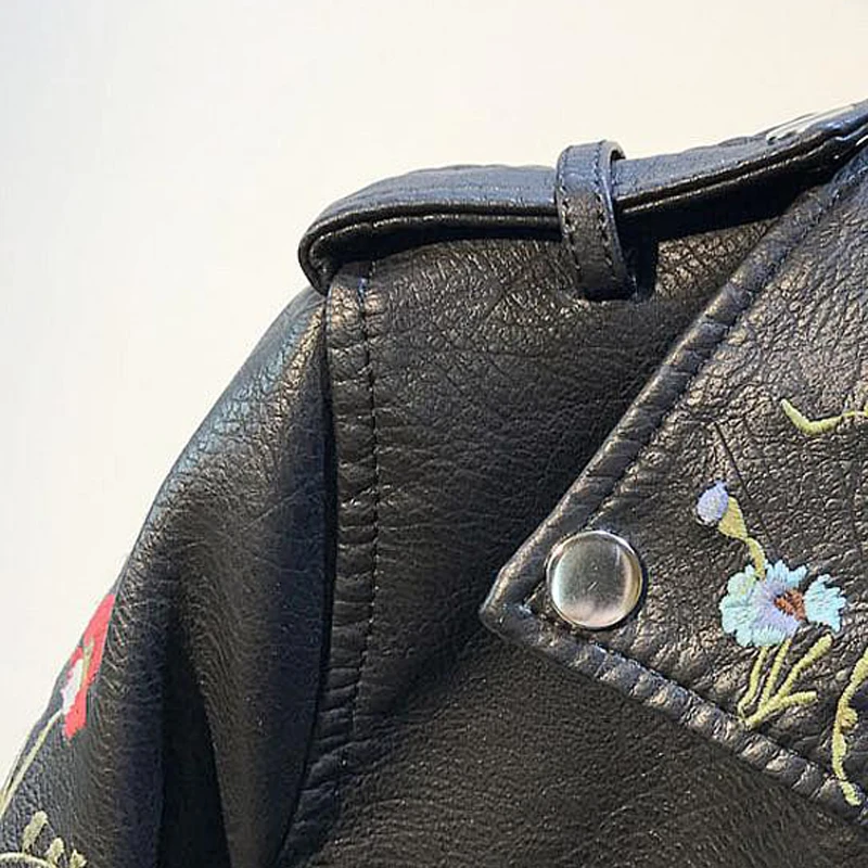 Женская короткая Автомобильная куртка из искусственной кожи с 3D принтом Женские