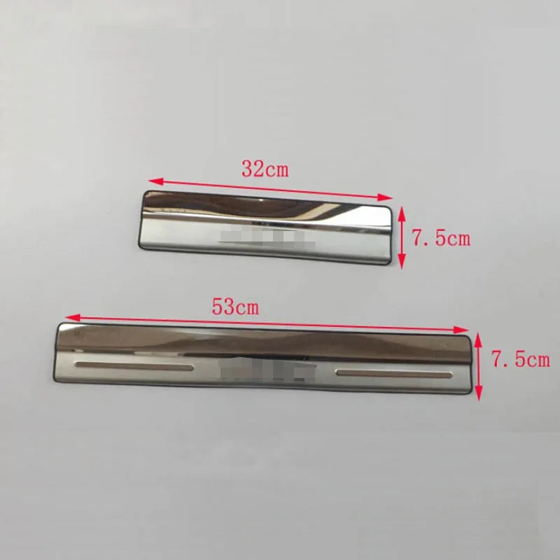 Для Volvo XC60 2012 автомобильные накладки из нержавеющей стали, накладки на пороги, приветственные наклейки на педали, аксессуары для стайлинга автомобилей, 4 шт