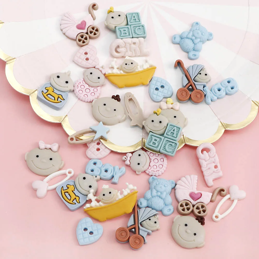 20 шт./компл. милые Kawaii украшение душевой кабины плоские пластмассовые Кабошон DIY Скрапбукинг полимерные кабошоны аксессуары детский бант для волос
