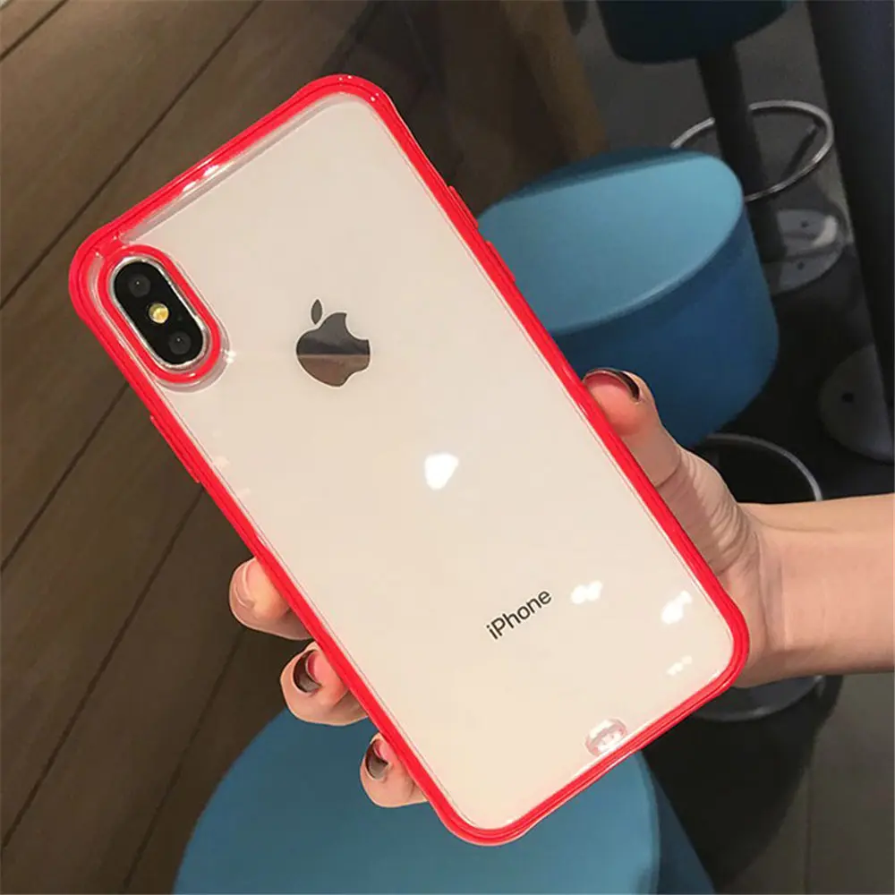 Lovebay противоударный бампер прозрачный силиконовый чехол для телефона iPhone 11 Pro X XR XS Max 7 8 6 6s Plus Прозрачная мягкая задняя крышка