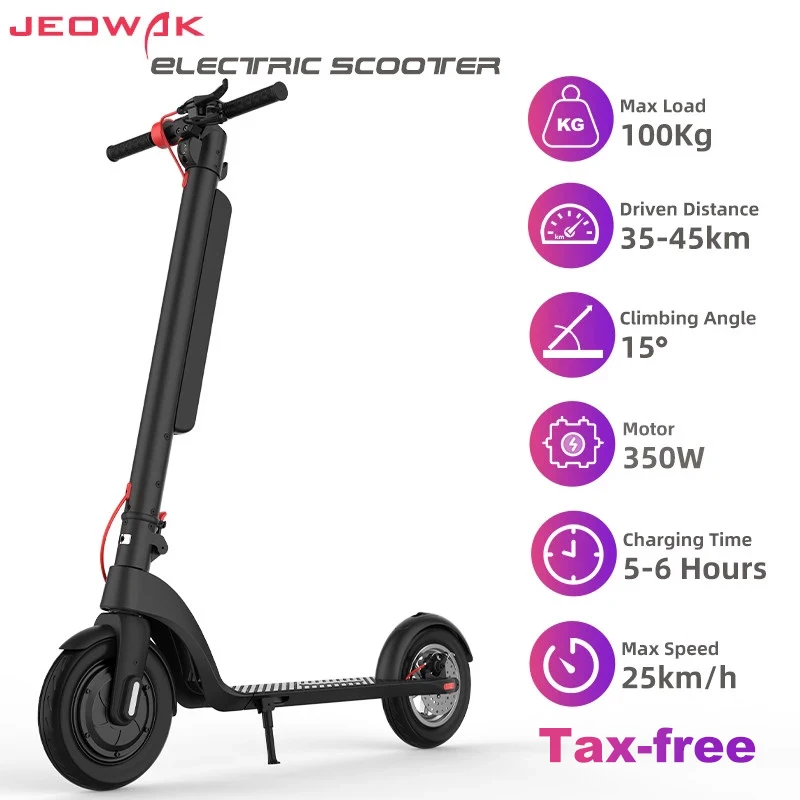 

JEOWAK Electric Scooter 350W Foldable Portable Smart Skateboard 25km/h Sports Entertainment Scooters Electric Bike for Adults X8
