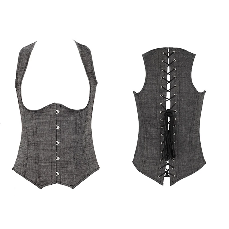 Женский джинсовый корсет для похудения под грудь QF840 | Женская одежда