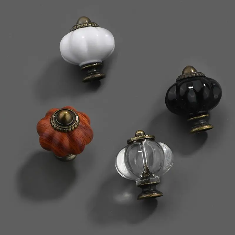 

Retro Style Drawer Knob Cabinet Bedside Cupboard Furniture Door Pull Handle Pumpkin Knobs Cabinet Drawer Handles Pulls The New