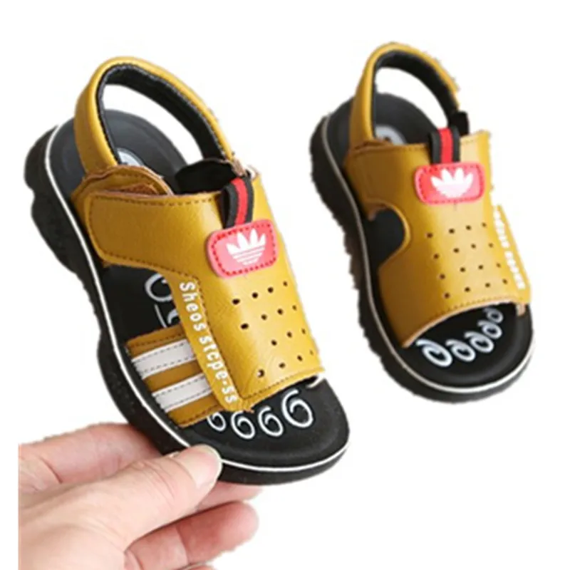 Сандалии для мальчиков новинка 2019 летняя детская обувь из искусственной кожи