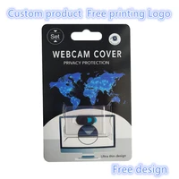 100 1000pcs custom products free print logo universal webcam cover ultra thin shutter slider camera lens cover with packing